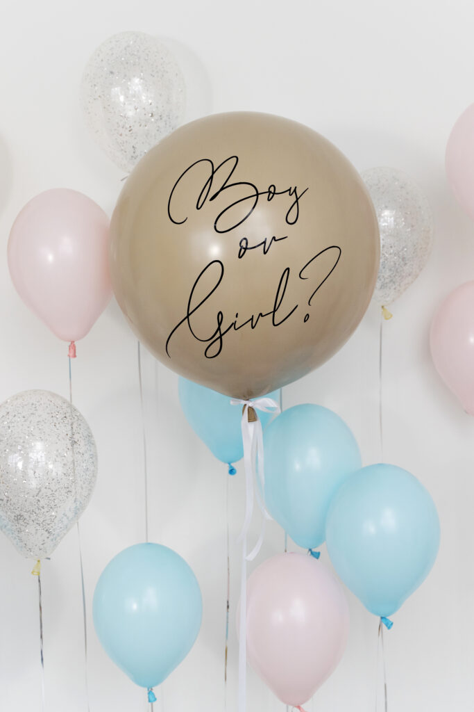 Gender reveal balloon