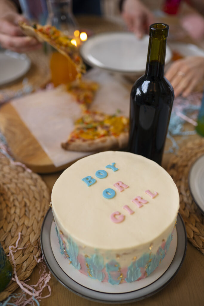 gender reveal cake